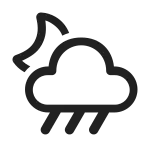 Weather Rain Showers Night SVG Icon
